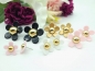 Preview: Mega Blumen Ohrstecker goldfarben